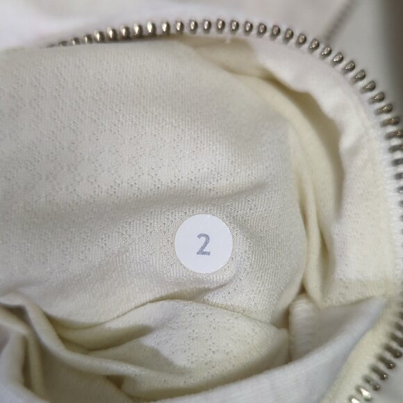 Lululemon Hoodie Women's 2 White Pink Heather Side Zips Athletic Athleisure - Picture 11 of 12